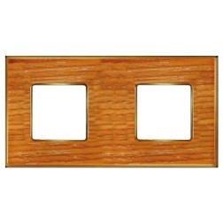 Рамка 2-ная Fede Vintage Wood, cherry-bright gold 
