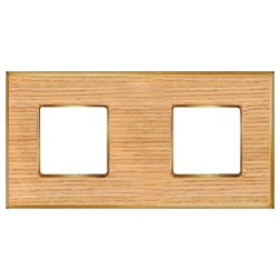 Рамка 2-ная Fede Vintage Wood, oak-bright gold 