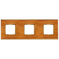 Рамка 3-ная Fede Vintage Wood, cherry-bright gold 