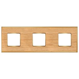 Рамка 3-ная Fede Vintage Wood, oak-bright gold 
