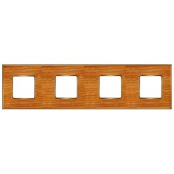 Рамка 4-ная Fede Vintage Wood, cherry-bright gold  Рамка 4-ная Fede Vintage Wood, cherry-bright gold