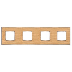 Рамка 4-ная Fede Vintage Wood, oak-bright chrome 