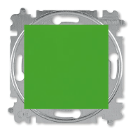 Переключатель одноклавишный (проходной) ABB Levit Зеленый/черный (в сборе) 