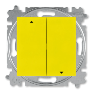 Выключатель кнопочный для рольставней ABB Levit Желтый/черный (в сборе) 