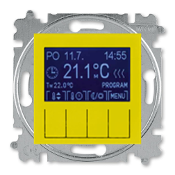Терморегулятор электронный ABB Levit Желтый/черный (в сборе) 