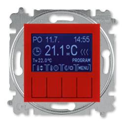 Терморегулятор электронный ABB Levit Красный/черный (в сборе) 