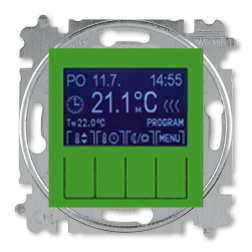 Терморегулятор электронный ABB Levit Зеленый/черный (в сборе) 