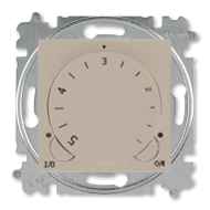 Терморегулятор для теплого пола с внешним датчиком ABB Levit Кофе макиато/Белый (в сборе) 