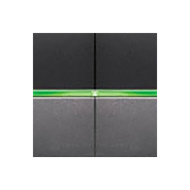 Переключатель двухклавишный (проходной) с подсветкой ABB Zenit Антрацит (в сборе) 