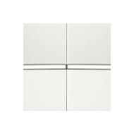 Переключатель двухклавишный (проходной) ABB Zenit Белый (в сборе) 