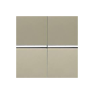 Переключатель двухклавишный (проходной) ABB Zenit Шампань (в сборе) 