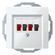 Розетка аккустическая двойная Merten M-Smart Активный белый (в сборе) 