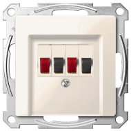 Розетка аккустическая двойная Merten M-Smart Бежевый (в сборе) 