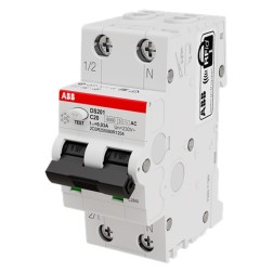 Дифавтомат ABB DS201 C20 AC30 2-полюсный характеристика C 20A 30mA тип АС (2CSR255040R1204) 