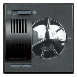 Термостат комнатный со встроенным переключателем режимов «лето/зима», 2А Axolute Антрацит 
