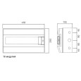 Влагозащищенный настенный шкаф ABB Mistral65 18М непрозрачная дверь без клеммного блока 65P18X11 