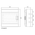 Влагозащищенный настенный шкаф ABB Mistral65 36М (2х18) непрозрачная дверь без клеммников 65P18X21 