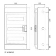 Влагозащищенный настенный шкаф ABB Mistral65 36М (3х12) прозрачная дверь без клеммников 65P18X22 