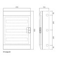 Влагозащищенный настенный шкаф ABB Mistral65 54М (3х18) прозрачная дверь без клеммников 65P18X32 