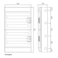 Влагозащищенный настенный шкаф ABB Mistral65 72М (4х18) прозрачная дверь с клеммным блоком 65P18X42A 