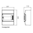 Щиток настенный ABB Mistral41 8М непрозрачная дверь без клеммного блока 41P08X11 
