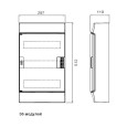 Шкаф настенный ABB Mistral41 36М (3x12) непрозрачная дверь без клеммного блока 41P12X31 