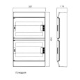 Шкаф настенный ABB Mistral41 72М (4x18) непрозрачная дверь с винтовым клеммным блоком 41P18X41B 