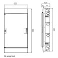 Шкаф в нишу ABB Mistral41 36М (3x12) непрозрачная дверь без клеммного блока 41A12X31 