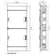 Шкаф в нишу ABB Mistral41 48М (4x12) прозрачная дверь c винтовым клеммным блоком 41A12X43B 