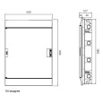 Шкаф в нишу ABB Mistral41 54М (3x18) непрозрачная дверь без клеммного блока 41A18X31 