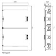 Шкаф в нишу ABB Mistral41 72М (4x18) зеленая дверь без клеммного блока 41A18X42 