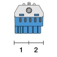 Клеммник самозажимной ABB N5x4+1x25 мм ZK51B 