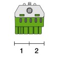 Клеммник самозажимной ABB PE 5x4+1x25мм ZK51G 