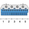 Клеммник самозажимной ABB N14x4+4x25мм ZK144B 