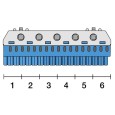 Клеммник самозажимной ABB N17x4+5x25мм ZK175B 