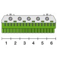 Клеммник самозажимной ABB PE 17x4+5x25мм ZK175G 