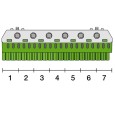 Клеммник самозажимной ABB PE 20x4+6x25мм ZK206G 