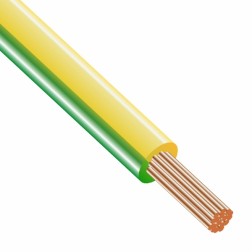 Провод установочный ПВ-3 (ПуГВ) 1,5 желто зеленый ГОСТ 31947 (ПВ3) 