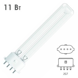 Лампа бактерицидная Osram HNS S/E 11W 4P 2G7 L212mm специальная безозоновая 