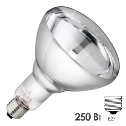 Лампа инфракрасная ИКЗ 250W 215-225V E27 прозрачная 