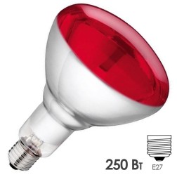 Лампа инфракрасная Philips BR125 IR 250W E27 красная 