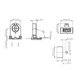 Патрон 27701 VS G13 сквозной боковые защёлки без стопора для ламп T8 