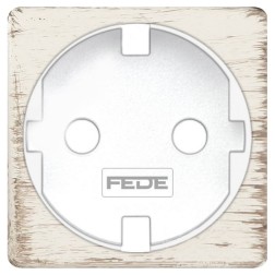 Обрамление розетки 2к+з (механизм FD16523) Fede White  decape белый 