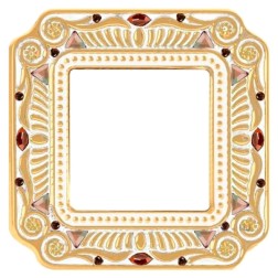 Рамка 1-ная Fede Firenze Crystal De Luxe Palace, gold white patina 