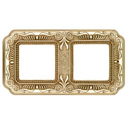 Рамка 2-ная Fede FIRENZE, bright gold 