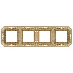 Рамка 4-ная Fede FIRENZE, bright gold 