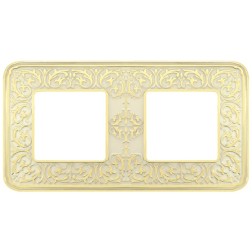 Рамка 2-ная Fede EMPORIO, gold white patina 