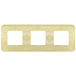 Рамка 3-ная Fede EMPORIO, gold white patina 