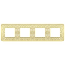 Рамка 4-ная Fede EMPORIO, gold white patina 