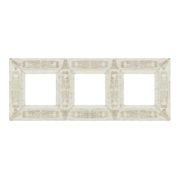Рамка 3-ная GRANADA Fede, white decape 